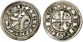 Comtat de Tolosa. Alfons Jordà (1112-1148). Tolosa. Òbol. (Duplessy 1227 var) (P.A. falta var). 0,55 g. La leyenda del anverso comienza a las 6h del r...