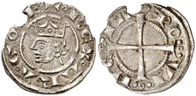 Comtat de Provença. Jaume I (1213-1276). Provença. Ral coronat. (Cru.V.S. 174) (Cru.Occitània 100) (Cru.C.G. 2124). 0,72 g. Cospel faltado. (MBC+).