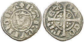 Jaume II (1291-1327). Barcelona. Òbol. (Cru.V.S. 341.1) (Cru.C.G. 2164a). 0,43 g. Ex Áureo 21/05/1996, nº 98. Escasa. MBC.