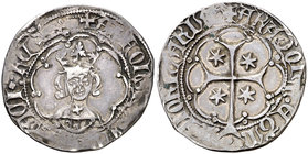 Alfons IV (1416-1458). Mallorca. Ral. (Cru.V.S. 836 var) (Cru.C.G. 2882b var). 3,15 g. Ex Áureo 27/10/2005, nº 211. Escasa. MBC+.
