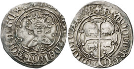 Alfons IV (1416-1458). Mallorca. Ral. (Cru.V.S. 840 var) (Cru.C.G. 2884a). 3,29 g. Ex Áureo & Calicó 27/04/2016, nº 1097. Escasa. MBC.
