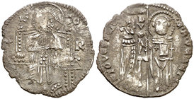 Italia. Venecia. Antonio Venier (1382-1400). 1 grosso. (Biaggi 2854). 1,88 g. AG. MBC-.