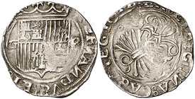 Reyes Católicos. Granada. 1 real. (Cal. 328 var). 3,48 g. MBC-.
