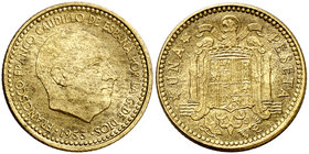 1953*1963. Estado Español. 1 peseta. (Cal. 89). 3,84 g. Impurezas. S/C-.