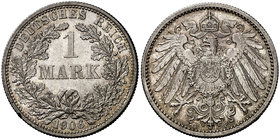 1906. Alemania. F (Stuttgart). 1 marco. (Kr. 14). 5,56 g. AG. Bella. S/C-.