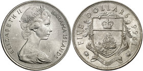 1966. Bahamas. Isabel II. 5 dólares. (Kr. 10). 42,09 g. AG. S/C.
