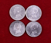 1905*1905. Alfonso XIII. SMV. 2 pesetas. Lote de 4 monedas. EBC-/EBC.