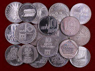 1967 a 1977. Israel. 10 lirot. Lote de 23 monedas (veintidós en plata). Imprescindible examinar. S/C-/Proof.