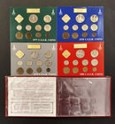 1977 a 1980. Rusia. Expositor oficial conteniendo 10 monedas de cada año. Colección Olimpiada. Diversos valores y metales. Total 40 monedas. A examina...