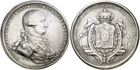 1789. Carlos IV. México. (La Minería). Medalla de Proclamación. (Ha. 169) (V. 1789) (V.Q. 13211). 36,73 g. Ø 44 mm. Plata. Grabador: Gil. Rayitas. (MB...