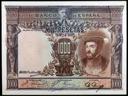 1925. 1000 pesetas. (Ed. C2) (Ed. 351). 1 de julio, Carlos I. Leve doblez. MBC+.