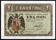 1938. Burgos. 1 peseta. (Ed. D29a) (Ed. 428a). 30 de abril. Serie C. S/C-.