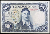 1954. 500 pesetas. (Ed. D69b) (Ed. 468b). 22 de julio, Zuloaga. Serie K. S/C-.