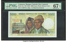 Comoros Banque Centrale Des Comores 5000 Francs ND (1984) Pick 12a PMG Superb Gem Unc 67 EPQ. 

HID09801242017