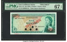 East Caribbean States Currency Authority 5 Dollars ND (1965) Pick 14s Specimen PMG Superb Gem Unc 67 EPQ. Four POCs.

HID09801242017