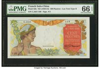 French Indochina Banque de l'Indo-Chine 100 Piastres ND (1949-54) Pick 82b PMG Gem Uncirculated 66 EPQ. 

HID09801242017