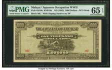 Malaya Japanese Invasion Money 1000 Dollars ND (1945) Pick M10b KNB10a PMG Gem Uncirculated 65 EPQ. 

HID09801242017