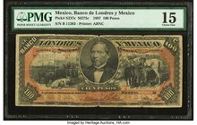 Mexico Banco de Londres y Mexico 100 Pesos 1897 Pick S237c M275c PMG Choice Fine 15. 

HID09801242017
