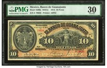 Mexico Banco de Guanajuato 10 Pesos 10.7.1914 Pick S290c M351c PMG Very Fine 30. 

HID09801242017