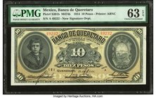 Mexico Banco de Queretaro 10 Pesos 10.4.1914 Pick S391b M474b PMG Choice Uncirculated 63 EPQ. 

HID09801242017