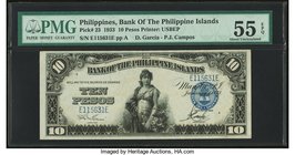 Philippines Bank of the Philippine Islands 10 Pesos 1933 Pick 23 PMG About Uncirculated 55 EPQ. 

HID09801242017