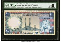Saudi Arabia Monetary Agency 100 Riyals ND (1976) Pick 20 PMG About Uncirculated 50. 

HID09801242017