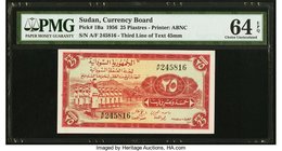 Sudan Sudan Currency Board 25 Piastres 1956 Pick 1Ba PMG Choice Uncirculated 64 EPQ. 

HID09801242017
