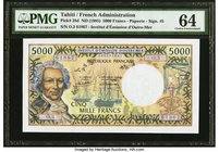 Tahiti Institut D'Emission D'Outre-Mer 5000 Francs ND (1985) Pick 28d PMG Choice Uncirculated 64. 

HID09801242017