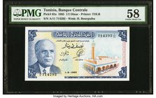 Tunisia Banque Centrale 1/2 Dinar 1.6.1965 Pick 62a PMG Choice About Unc 58. 

HID09801242017