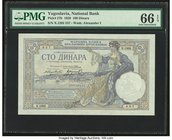 Yugoslavia National Bank 100 Dinara 1.12.1929 Pick 27b PMG Gem Uncirculated 66 EPQ. 

HID09801242017