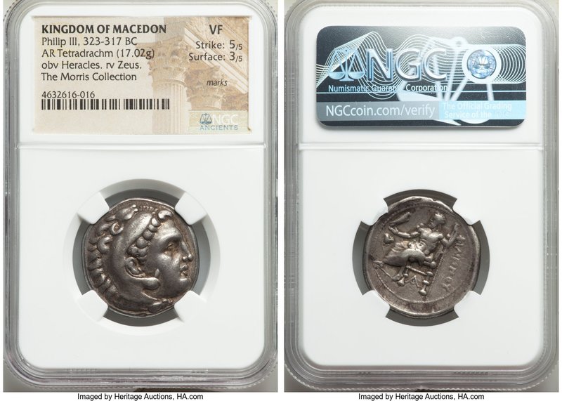 MACEDONIAN KINGDOM. Philip III Arrhidaeus (323-317 BC). AR tetradrachm (24mm, 17...
