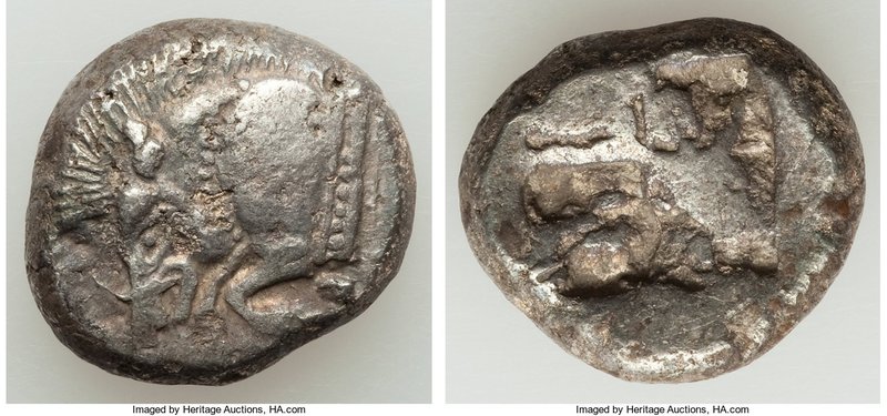 LYCIA. Uncertain Dynasts. Ca. 520-480 BC. AR stater (19mm, 9.62 gm). VF. Forepar...