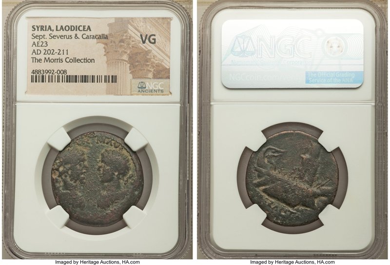 SYRIA. Laodicea ad Mare. Septimius Severus and Caracalla (AD 193-211). AE (30mm,...