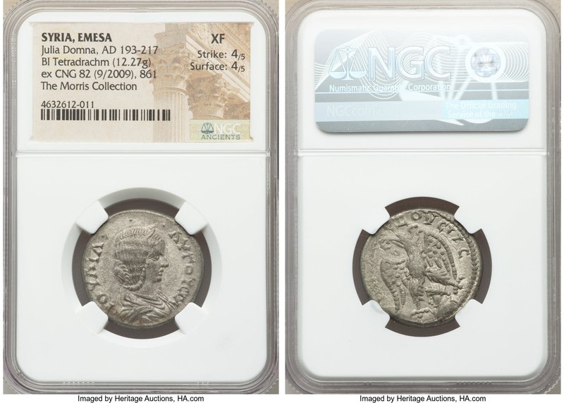 SYRIA. Seleucis and Pieria. Emesa. Julia Domna (AD 193-217). AR tetradrachm (27m...