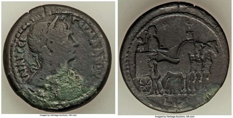 EGYPT. Alexandria. Trajan (AD 98-117). AE drachm (33mm, 21.53 gm, 12h). VF. Date...