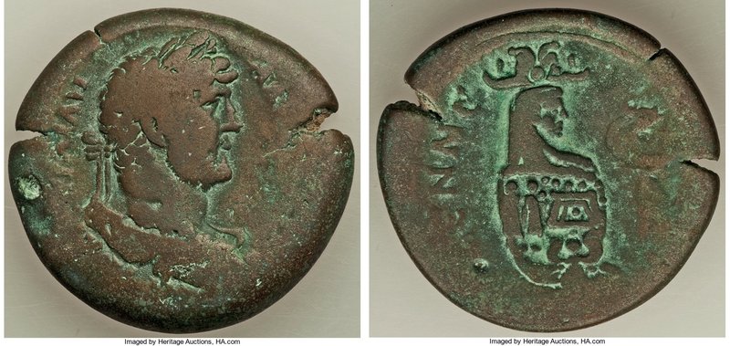 EGYPT. Alexandria. Hadrian (AD 117-138). AE drachm (36mm, 27.34 gm, 12h). About ...