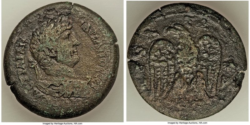 EGYPT. Alexandria. Hadrian (AD 117-138). AE drachm (36mm, 22.70 gm, 12h). VF. Da...