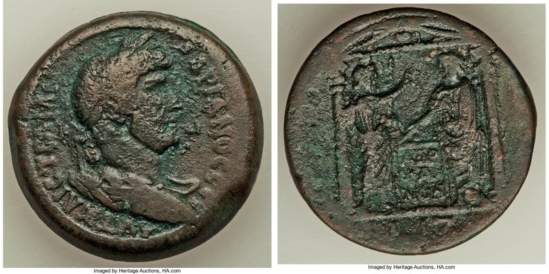 EGYPT. Alexandria. Hadrian (AD 117-138). AE drachm (33mm, 24.75 gm, 11h). VF. Da...