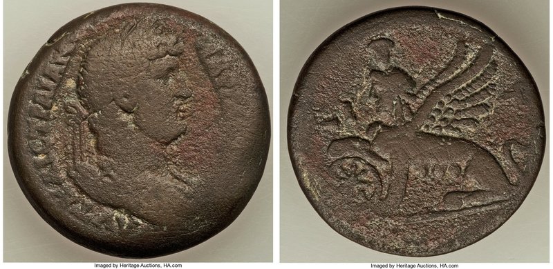 EGYPT. Alexandria. Hadrian (AD 117-138). AE drachm (33mm, 22.31 gm, 12h). VF. Da...
