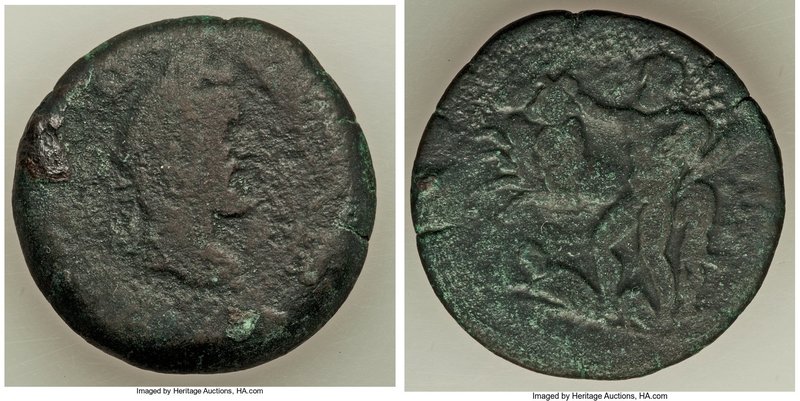 EGYPT. Alexandria. Antoninus Pius (AD 138-161). AE drachm (33mm, 22.63 gm, 2h). ...