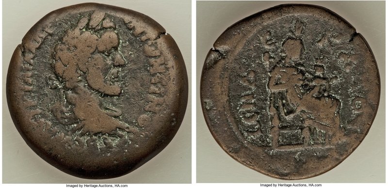 EGYPT. Alexandria. Antoninus Pius (AD 138-161). AE drachm (33mm, 20.09 gm, 12h)....