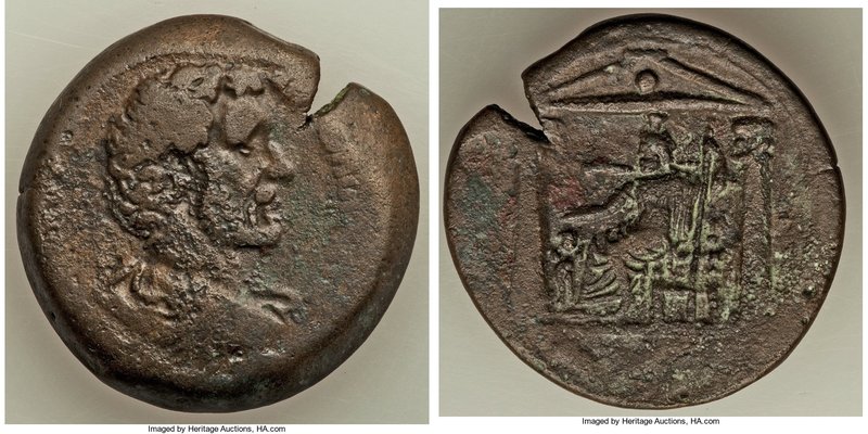 EGYPT. Alexandria. Antoninus Pius (AD 138-161). AE drachm (34mm, 25.41 g, 12h). ...