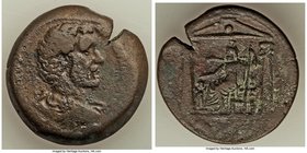 EGYPT. Alexandria. Antoninus Pius (AD 138-161). AE drachm (34mm, 25.41 g, 12h). Fine. Uncertain date. Laureate head of Antoninus Pius right / Serapis ...