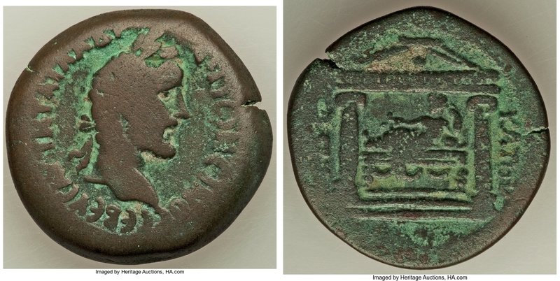 EGYPT. Alexandria. Antoninus Pius (AD 138-161). AE drachm (34mm, 26.32 gm, 11h)....