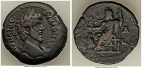 EGYPT. Alexandria. Lucius Verus (AD 161-169). AE drachm (34mm, 23.54 gm, 12h). VF. Dated Regnal Year 4 (AD 163/4). Λ ΑVΡΗΛΙΟС-ΟVΗΡΟС СE, laurate head ...
