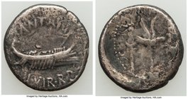 Marc Antony, as Triumvir and Imperator (43-30 BC). AR denarius (17mm, 2.92 gm, 6h). Fine. Military mint moving with Antony, autumn 32-spring 31 BC. AN...