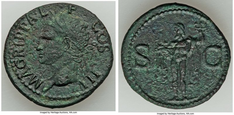 Marcus Agrippa, Lieutenant of Augustus (died 12 BC). AE (30mm, 9.75 gm, 6h). XF....