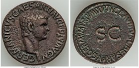 Divus Germanicus (died AD 19). AE as (28mm, 10.52 gm, 6h). XF, lt. smoothing. Rome, AD 50-54. GERMANICVS CAESAR TI AVG F DIVI AVG N, bare head of Germ...