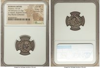 Vitellius (July-December AD 69). AR denarius (20mm, 3.10 gm, 5h). NGC Choice VF 5/5 - 3/5. Rome, late April-December AD 69. A VITELLIVS GERM IMP AVG T...