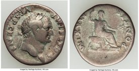 Titus, as Caesar (AD 69-79). AR denarius (18mm, 3.22 gm, 2h). Choice Fine. Rome, AD 73. T CAES IMP-VESP CENS, laureate head of Titus right / PONTIF-MA...